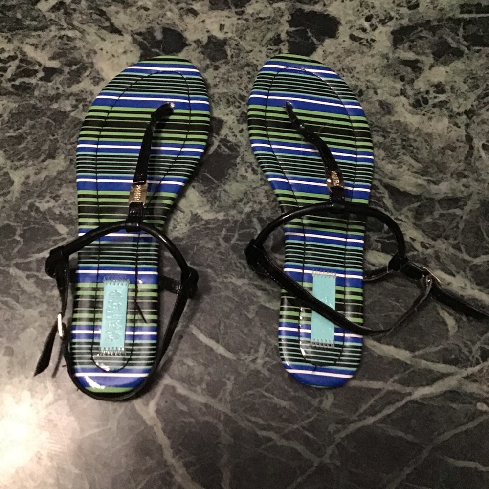 🎉Host Pick🎉 NWOT Madlove Striped thong sandals